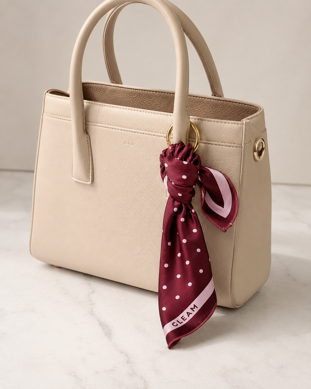 GLEAM Clean Scarf | Burgundy Dot