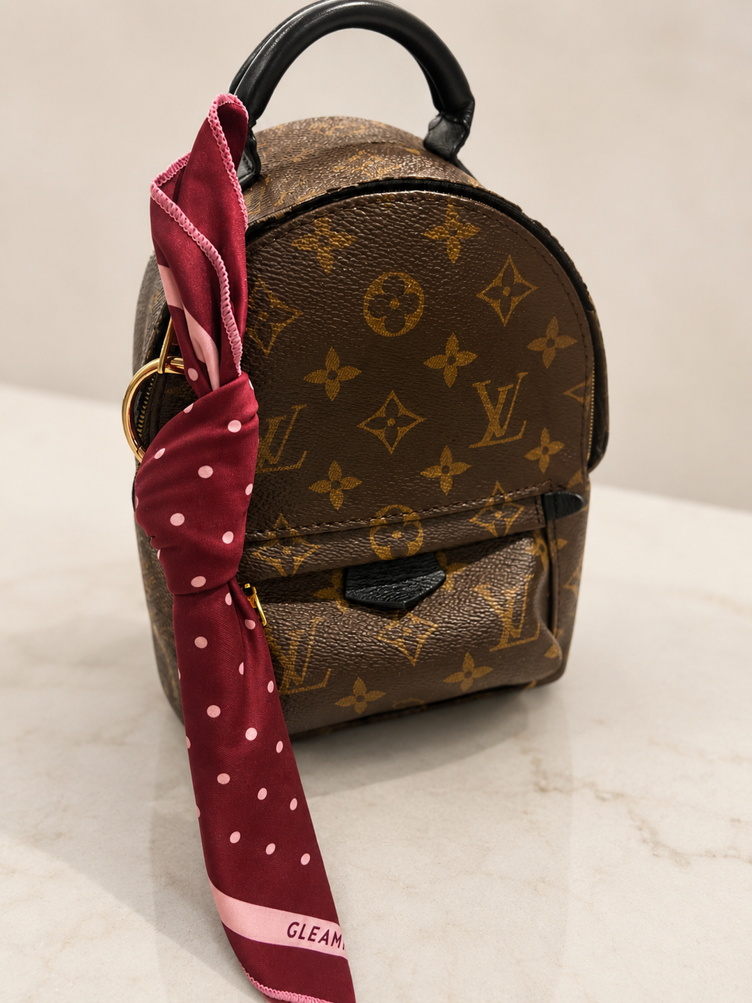 GLEAM Clean Scarf | Burgundy Dot