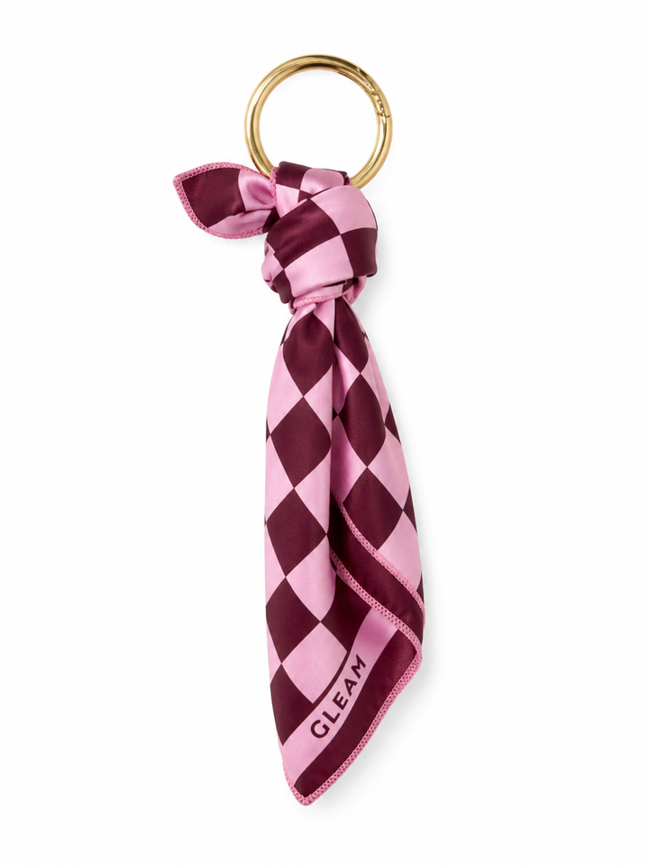 GLEAM Clean Scarf | Burgundy Checkered