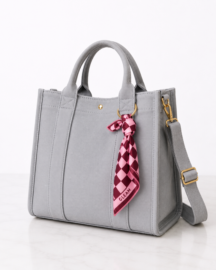 GLEAM Clean Scarf | Burgundy Checkered