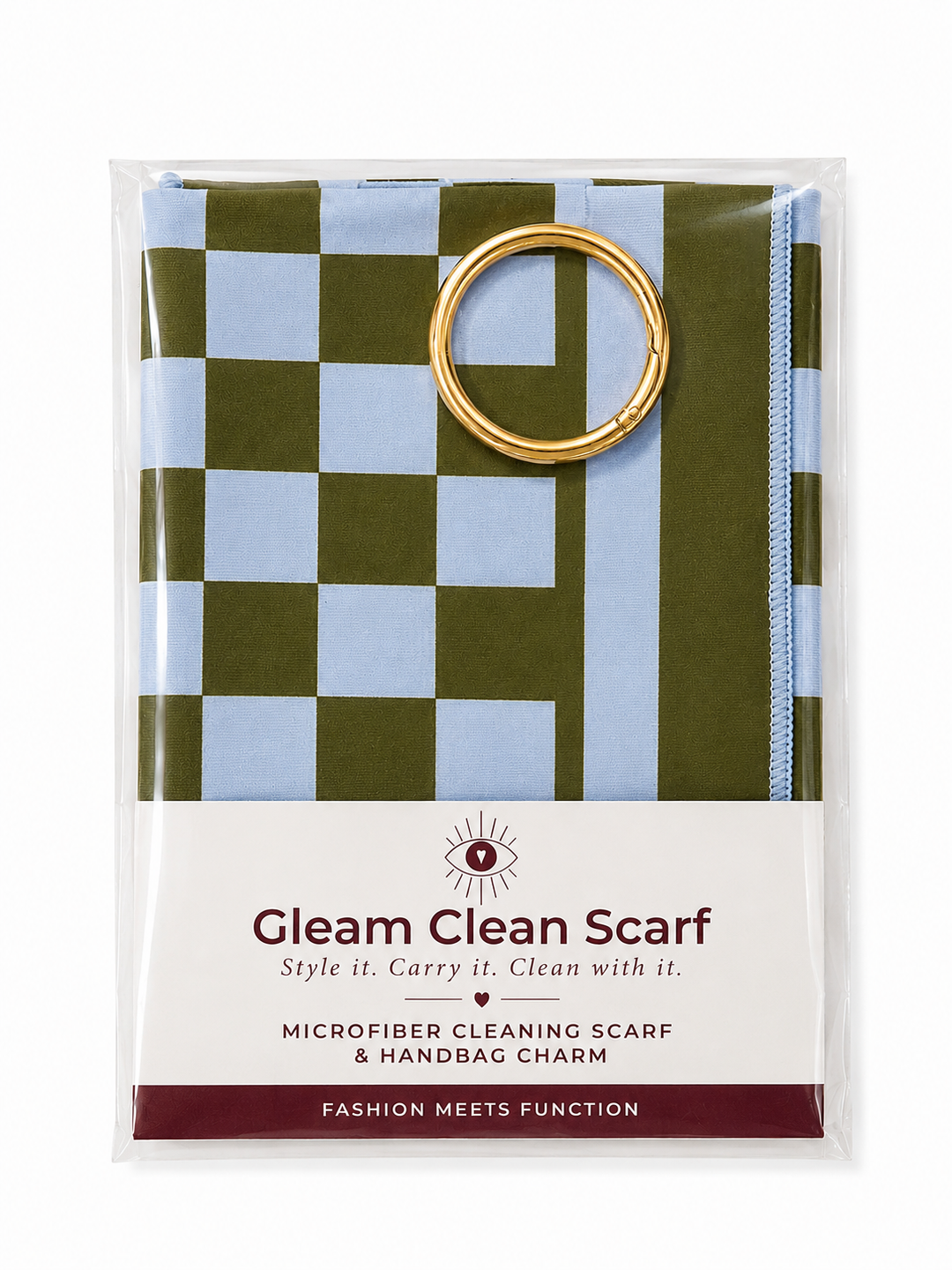 GLEAM Clean Scarf | Olive Checkered