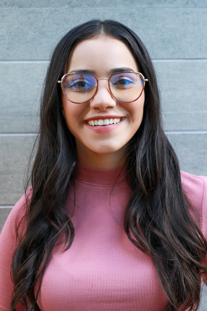 MAYA | Coffee - Gleam Eyewear | Blue Blocking Glasses