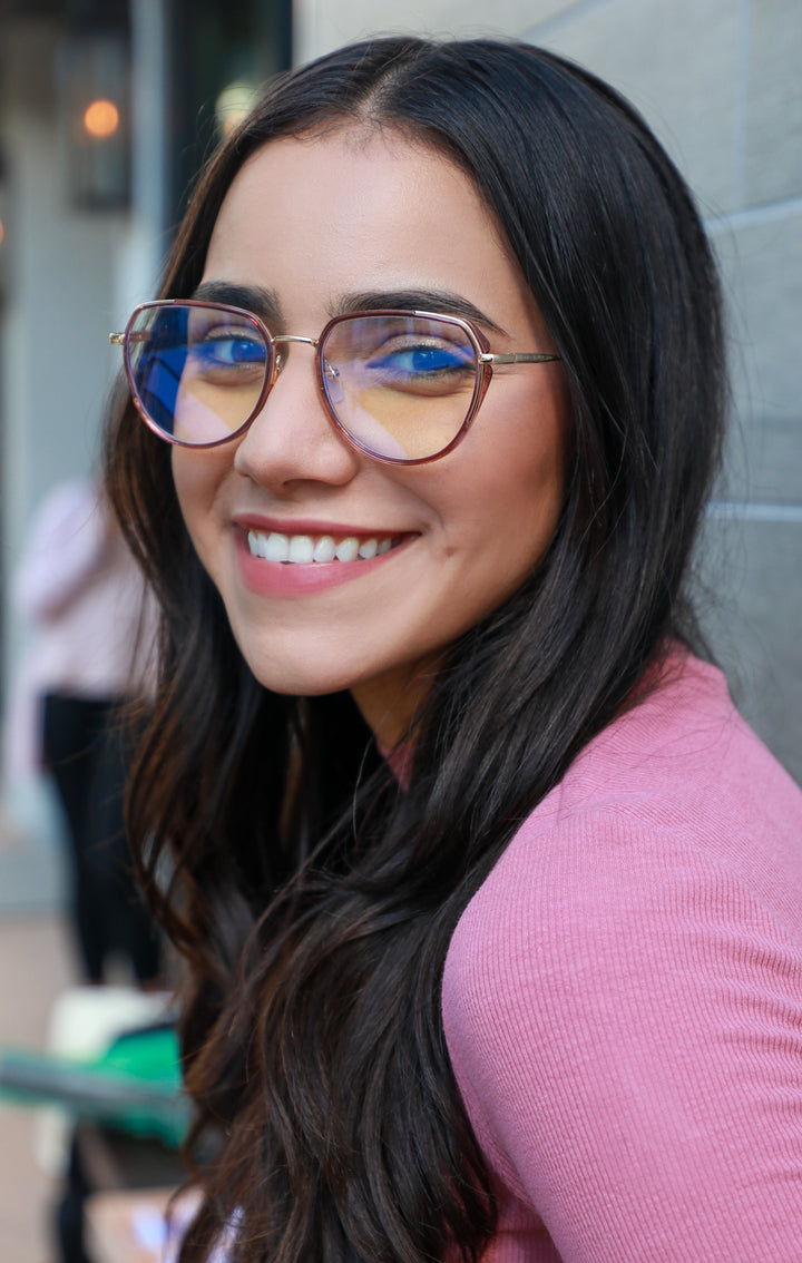 MAYA | Coffee - Gleam Eyewear | Blue Blocking Glasses