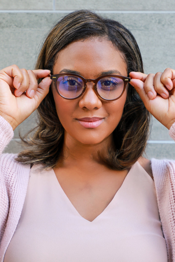 KATHERINE | Brown - Gleam Eyewear | Blue Blocking Glasses