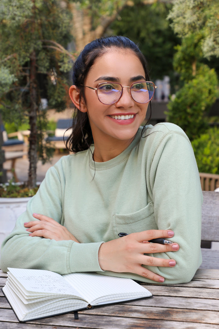 MAYA | Coffee - Gleam Eyewear | Blue Blocking Glasses