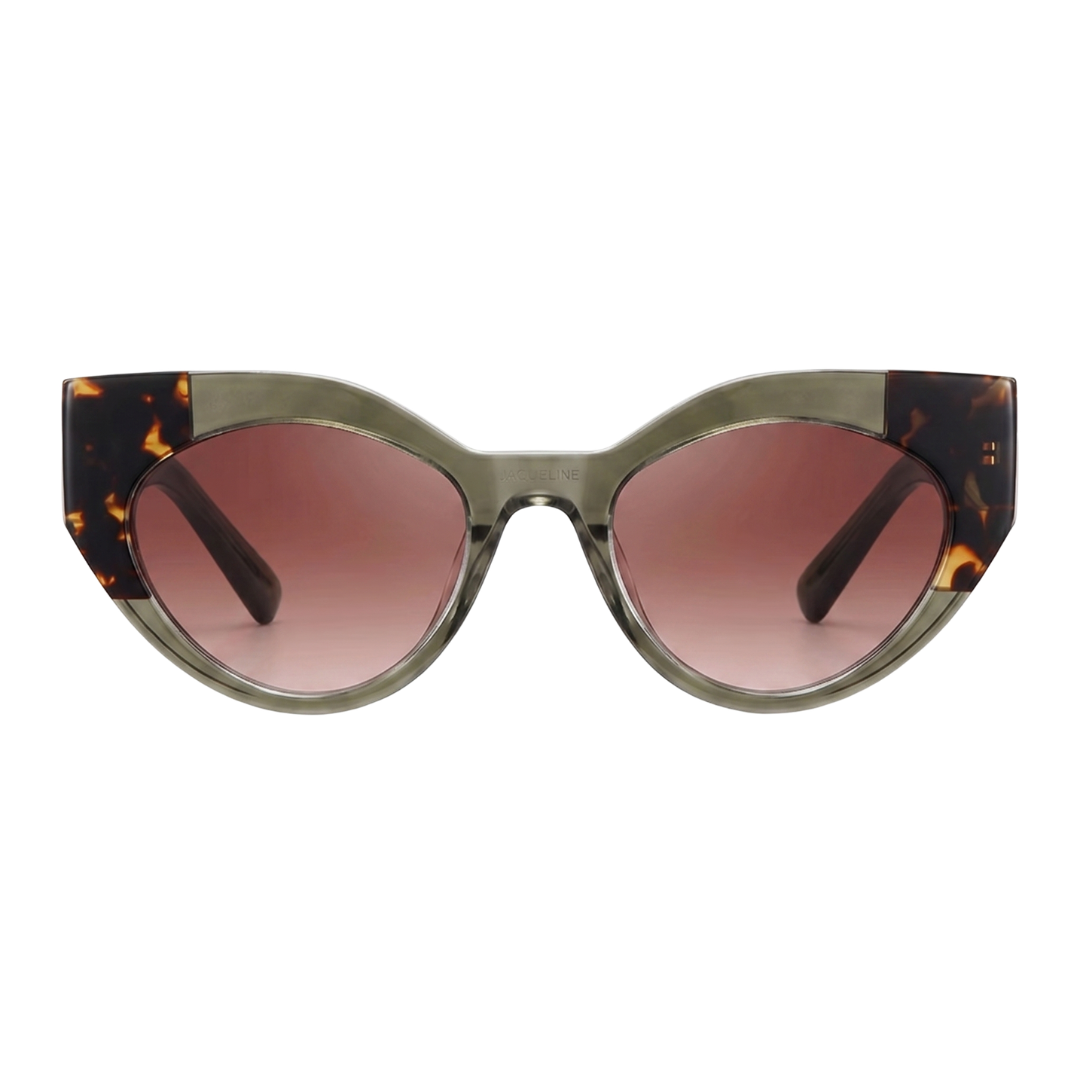 JAQUELINE CAT-EYE SUNGLASSES | Green Tortoise - Gleam Eyewear | UV Protection Sunglasses