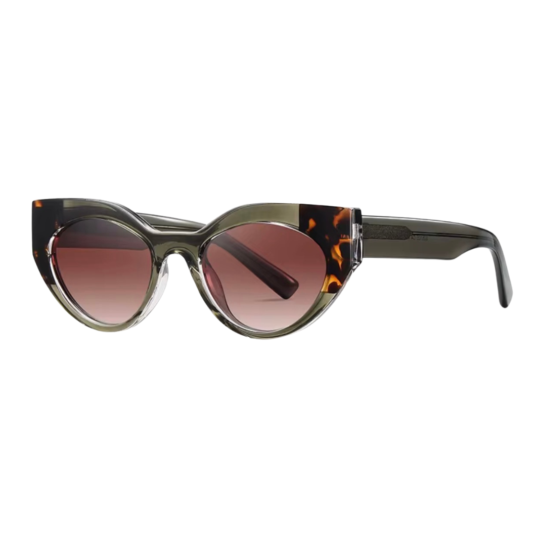 JAQUELINE CAT-EYE SUNGLASSES | Green Tortoise - Gleam Eyewear | UV Protection Sunglasses