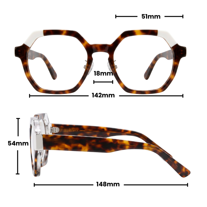 JAQUELINE GEOMETRIC | Tortoise White