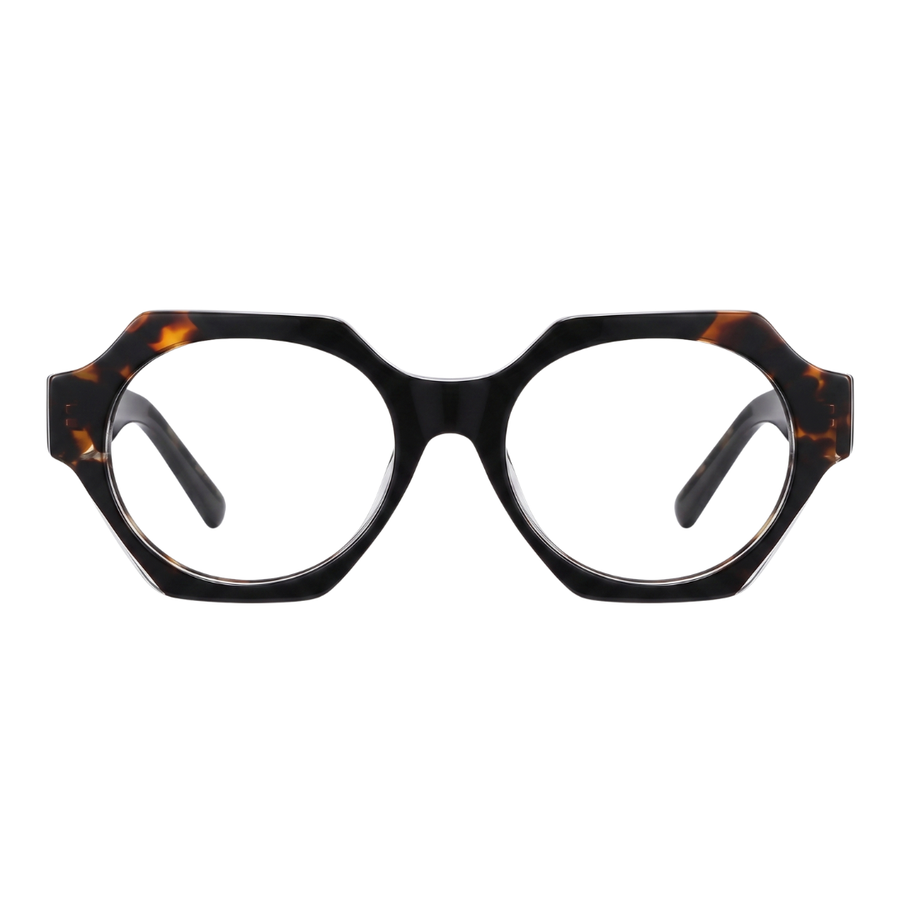 JAQUELINE GEOMETRIC PRESCRIPTION | Black Tortoise - Gleam Eyewear | Prescription Glasses