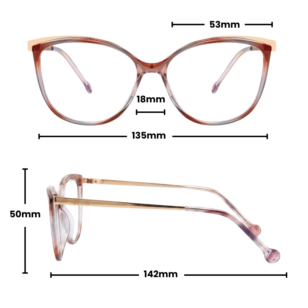 SONIA PRESCRIPTION | Rust Gray - Gleam Eyewear | Prescription Glasses