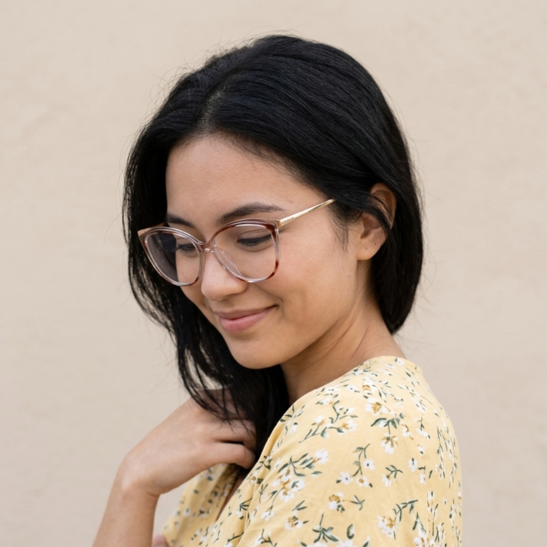 SONIA PRESCRIPTION | Rust Gray - Gleam Eyewear | Prescription Glasses