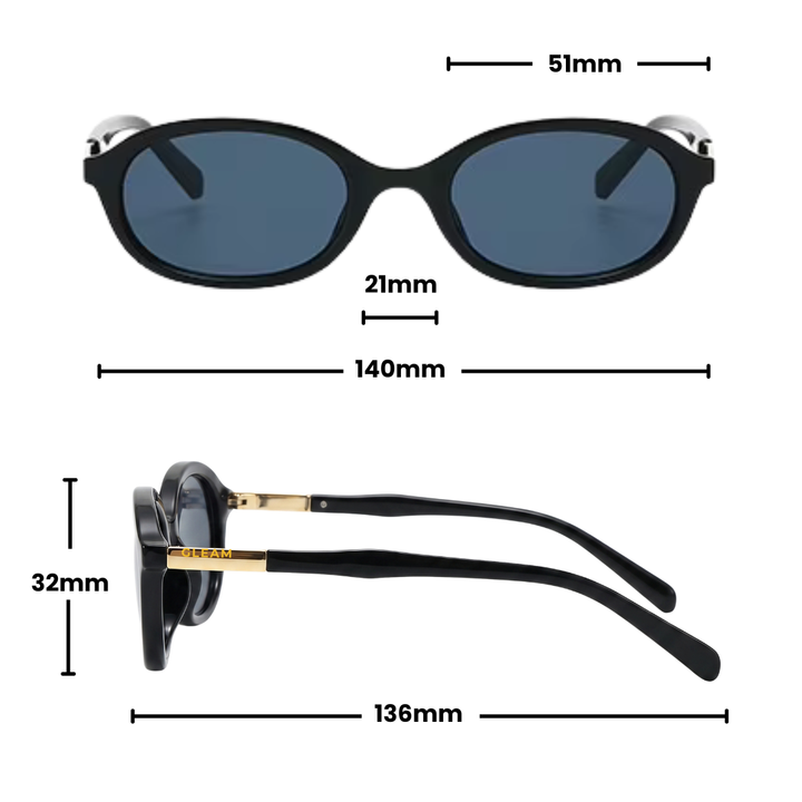 Gleam Eyewear | SOPHIA SUNGLASSES | Black