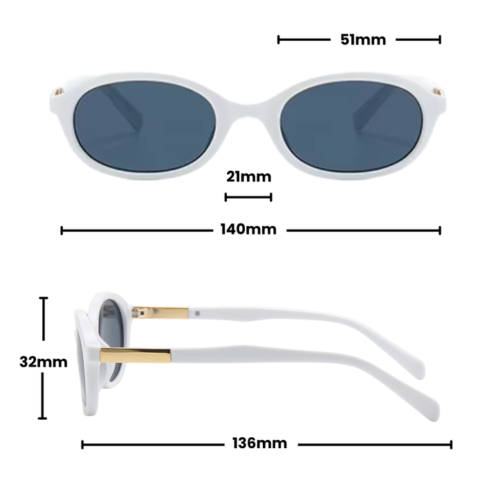 Gleam Eyewear | SOPHIA SUNGLASSES | White