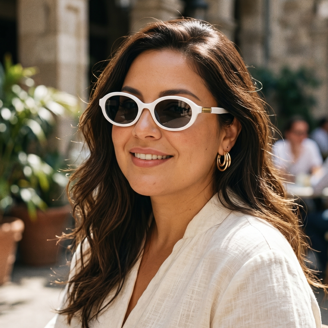 Gleam Eyewear | SOPHIA SUNGLASSES | White