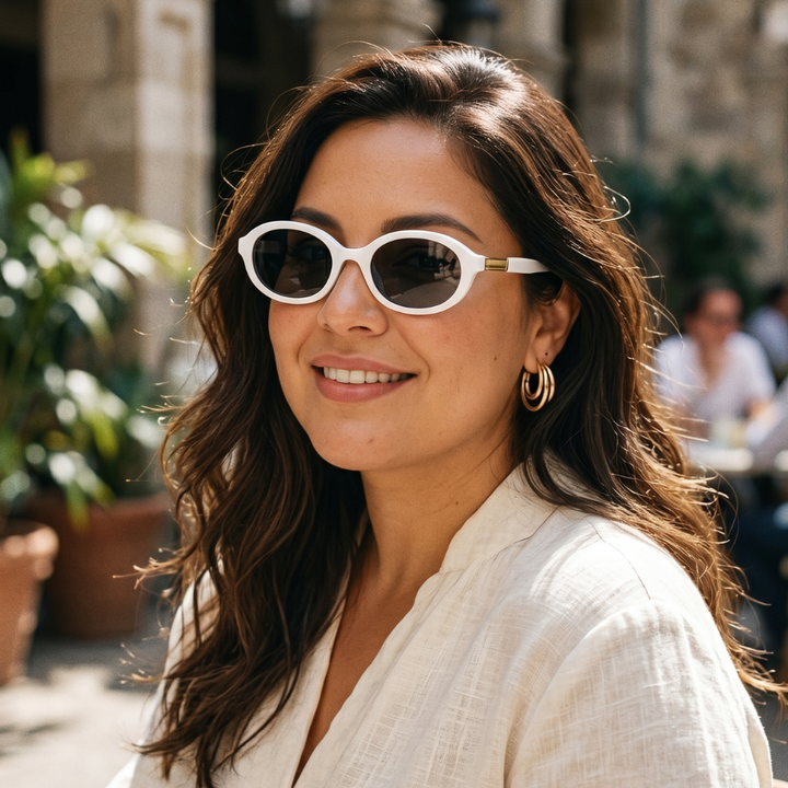 Gleam Eyewear | SOPHIA SUNGLASSES | White