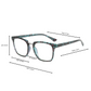 Teal Tortoise horn rimmed square glasses with metal bridge size dimension