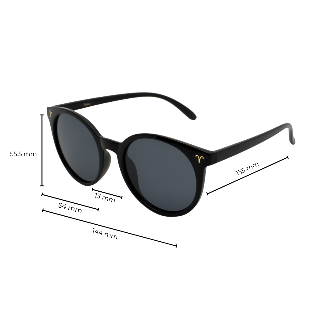 Zodiac Sunglasses | Aries Black - Gleam Eyewear | Blue Light Blocking Glasses