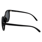  Black sunglasses featuring a gold pisces zodiac sign engraved on the endpiece - temple View