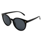  Black sunglasses featuring a gold pisces zodiac sign engraved on the endpiece - side View
