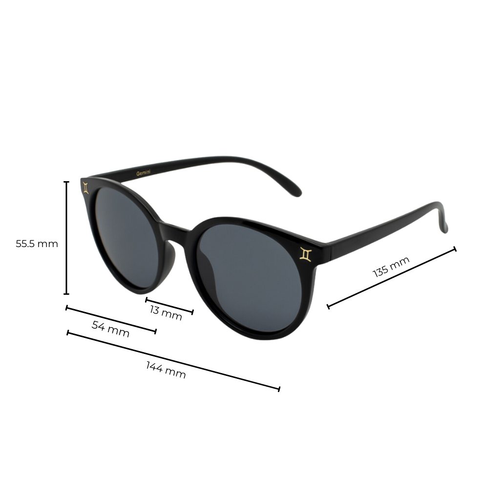 Zodiac Sunglasses | Gemini Black - Gleam Eyewear | Blue Light Blocking Glasses