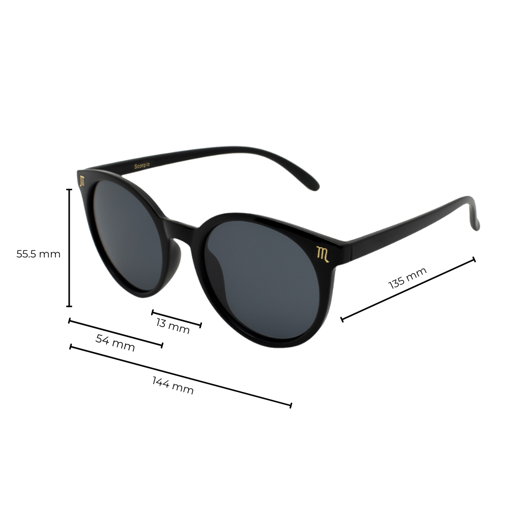 Zodiac Sunglasses | Scorpio Black - Gleam Eyewear | Blue Light Blocking Glasses