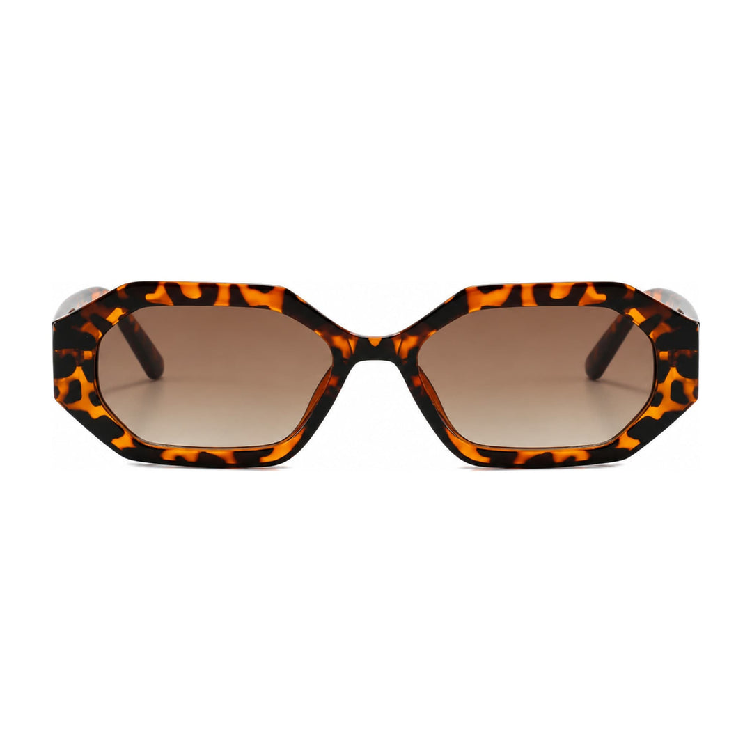 Nina Tortoise geometric sunglasses, front view