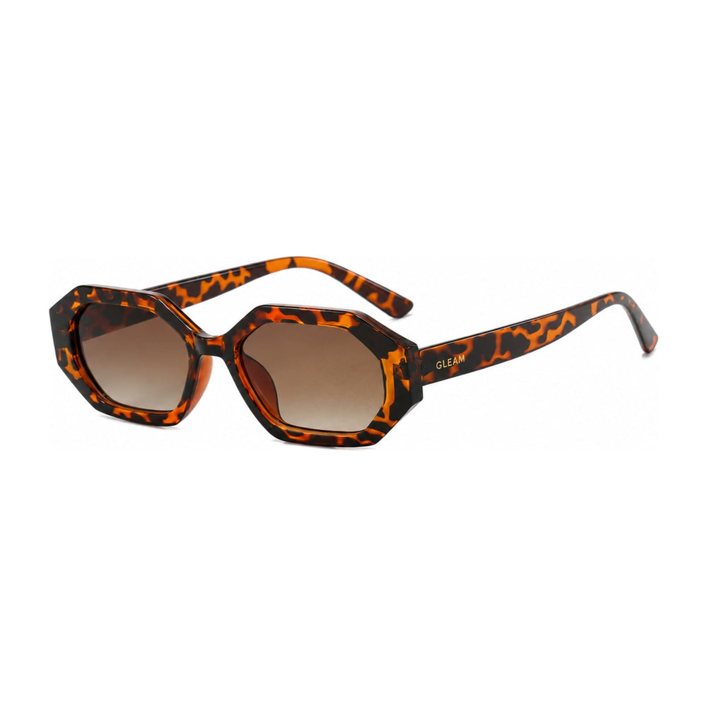 Nina Tortoise geometric sunglasses, side view