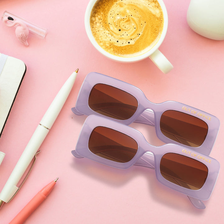 Out of Office Sunglasses | Purple - Gleam Eyewear | Blue Light Blocking Glasses