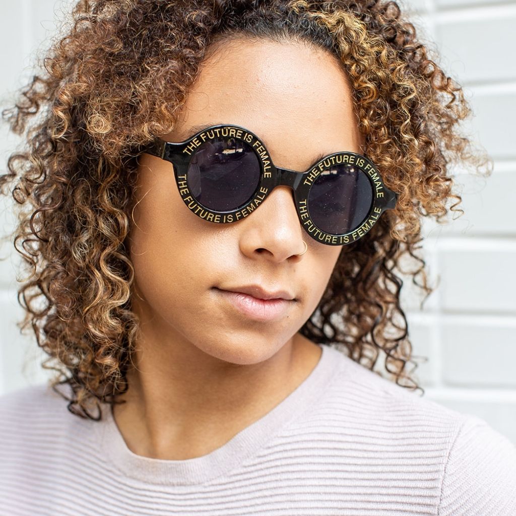 Future Is Female Sunglasses | Black - Gleam Eyewear | Blue Light Blocking Glasses