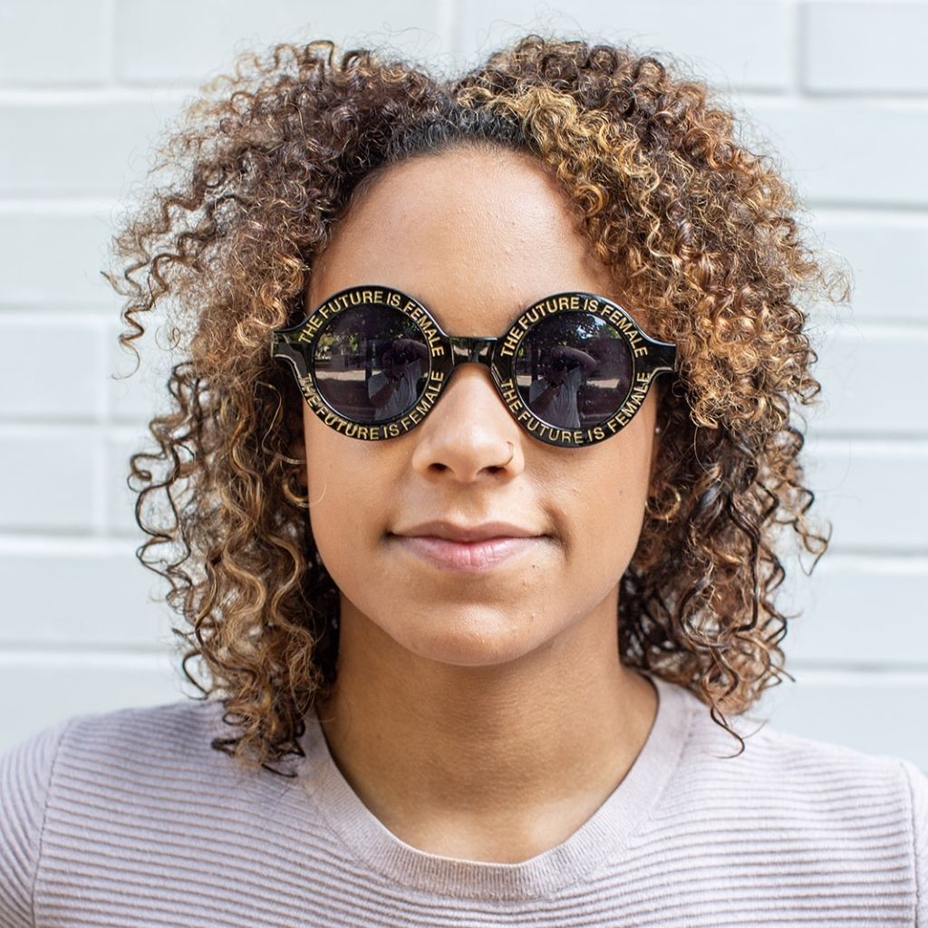 Future Is Female Sunglasses | Black - Gleam Eyewear | Blue Light Blocking Glasses