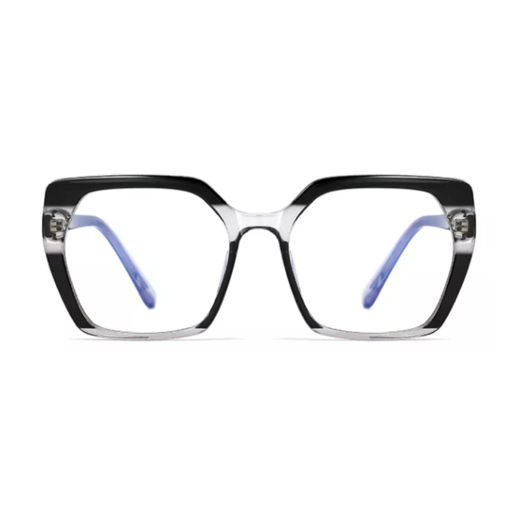 Front View of Black Blue Light-Blocking Sunglasses