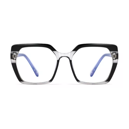 Front View of Black Blue Light-Blocking Sunglasses