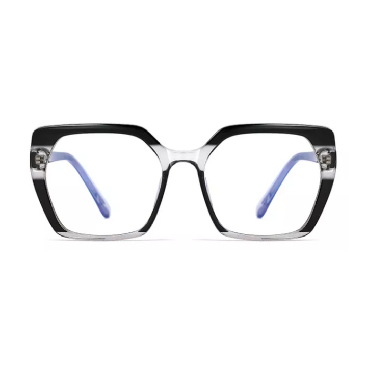 Front View of Black Blue Light-Blocking Sunglasses