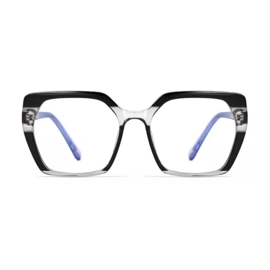 Front View of Black Blue Light-Blocking Sunglasses