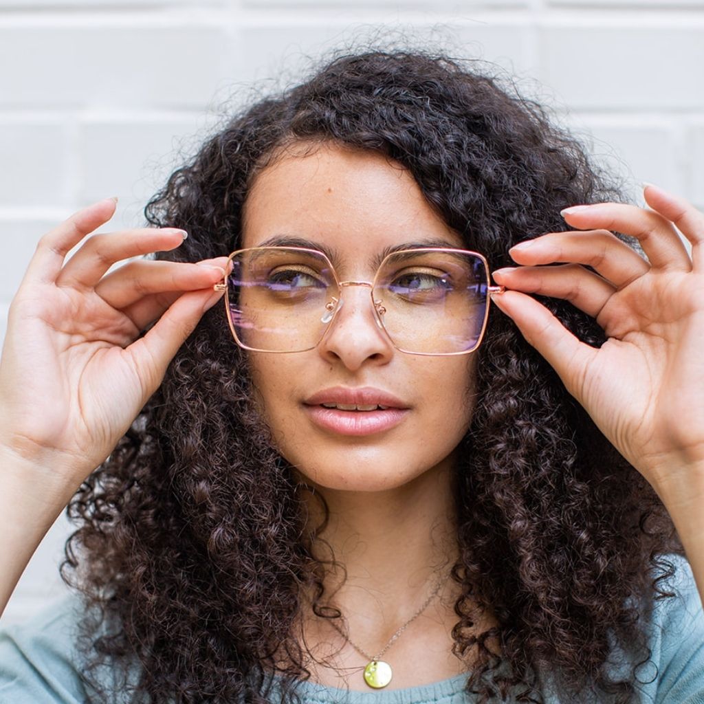 GLORIA | Rose Gold - Gleam Eyewear | Blue Light Blocking Glasses