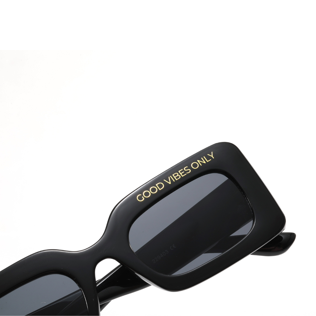 Good Vibes Sunglasses | Black - Gleam Eyewear | Blue Light Blocking Glasses