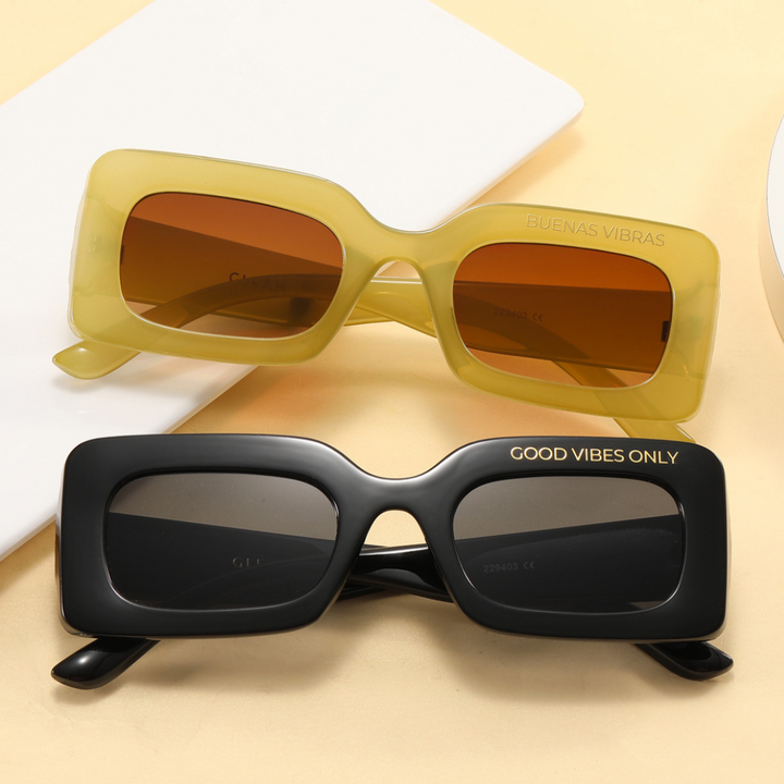 Good Vibes Sunglasses | Black - Gleam Eyewear | Blue Light Blocking Glasses