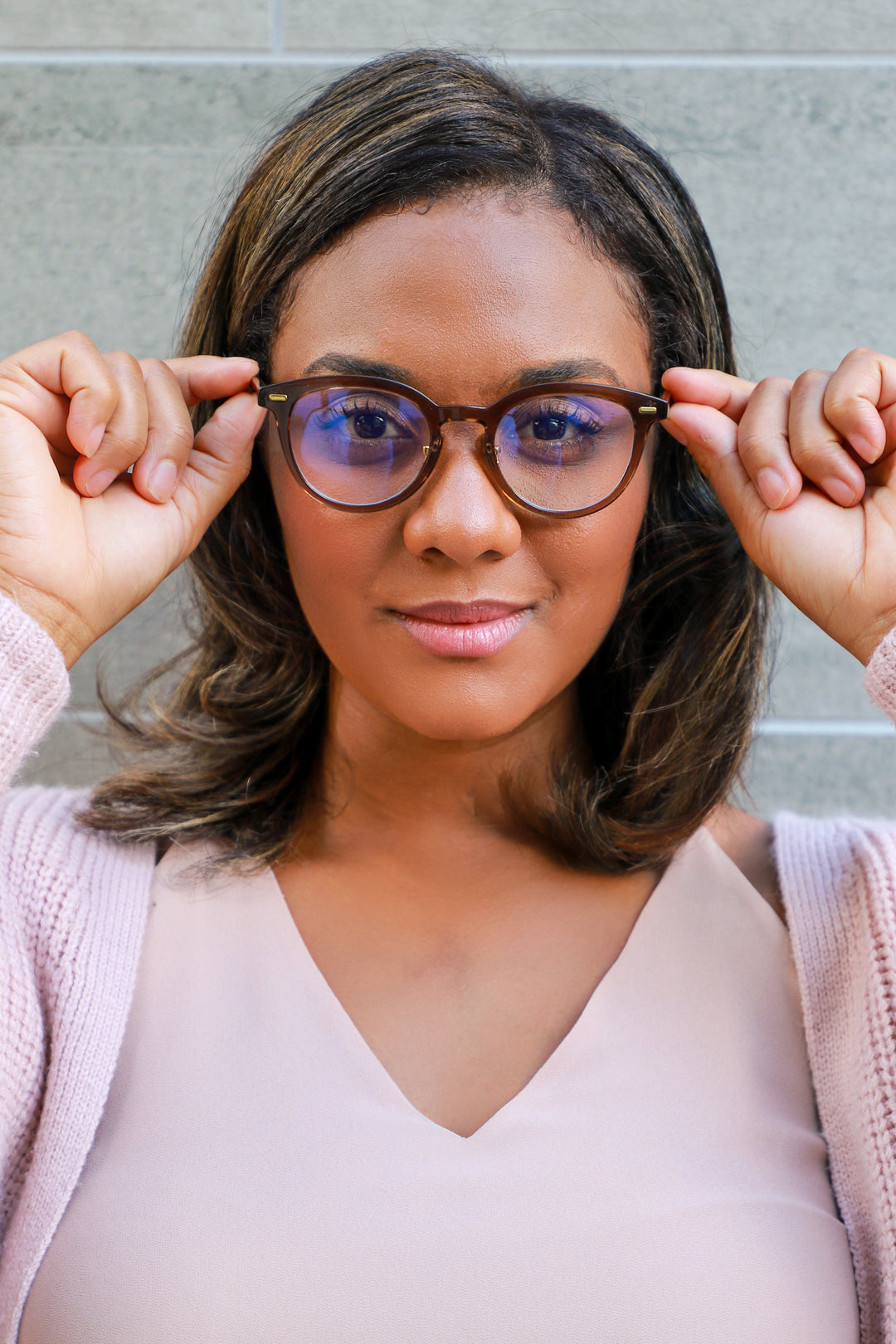 KATHERINE | Brown - Gleam Eyewear | Blue Blocking Glasses