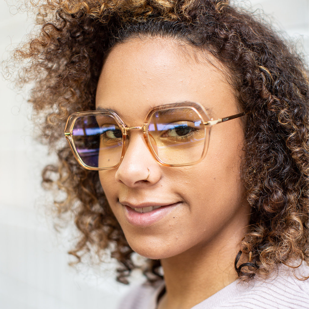 MICHELLE | Champagne - Gleam Eyewear | Blue Light Blocking Glasses